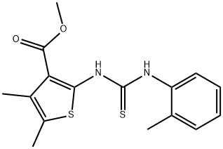 methyl 4,5-dimethyl-2-(3-(o-tolyl)thioureido)thiophene-3-carboxylate Structure