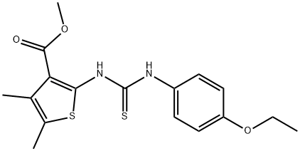 methyl 2-(3-(4-ethoxyphenyl)thioureido)-4,5-dimethylthiophene-3-carboxylate Structure