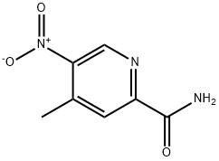 4-methyl-5-nitro-2-Pyridinecarboxamide 구조식 이미지