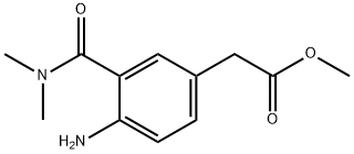 메틸2-(4-아미노-3-(디메틸카르바모일)페닐)아세테이트 구조식 이미지