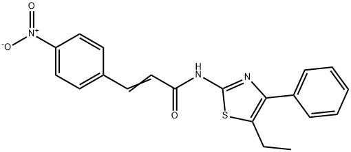 (2E)-N-(5-ethyl-4-phenyl-1,3-thiazol-2-yl)-3-(4-nitrophenyl)prop-2-enamide Structure