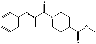 (Z)-methyl 1-(2-methyl-3-phenylacryloyl)piperidine-4-carboxylate Structure
