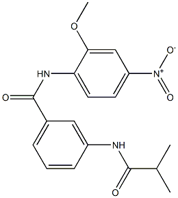 N-(2-methoxy-4-nitrophenyl)-3-[(2-methylpropanoyl)amino]benzamide 구조식 이미지