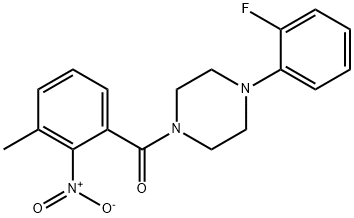 [4-(2-fluorophenyl)piperazin-1-yl](3-methyl-2-nitrophenyl)methanone Structure