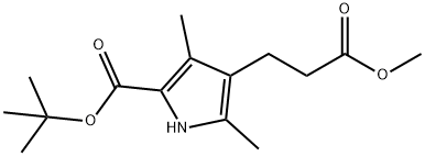 Tert-butyl 4-(2-methoxycarbonylethyl)-3,5-dimethyl-1H-pyrrole-2-carboxylate 구조식 이미지