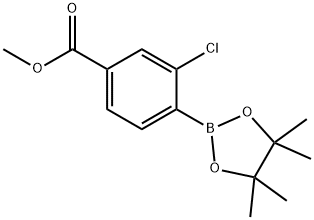 methyl 3-chloro-4-(4,4,5,5-tetramethyl-1,3,2-dioxaborolan-2-yl)benzoate Structure