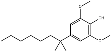2,6-dimethoxy-4-(2-methyloctan-2-yl)phenol 구조식 이미지
