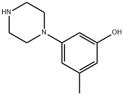 3-Methyl-5-(1-piperazinyl)phenol hydrochloride Structure