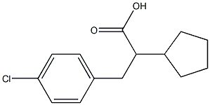 3-(4-chlorophenyl)-2-cyclopentylpropanoic acid 구조식 이미지