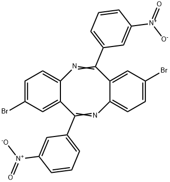 2,8-DIBROMO-6,12-BIS-(3-NITRO-PHENYL)-DIBENZO(B,F)(1,5)DIAZOCINE 구조식 이미지