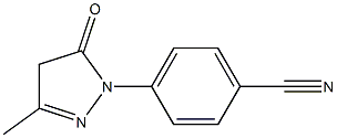 Benzonitrile, 4-(4,5-dihydro-3-methyl-5-oxo-1H-pyrazol-1-yl)-
 Structure