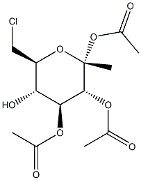 a-D-Glucopyranoside, methyl6-chloro-6-deoxy-, triacetate (9CI)
 Structure