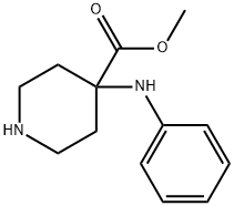 4-피페리딘카르복실산,4-(페닐아미노)-,메틸에스테르 구조식 이미지