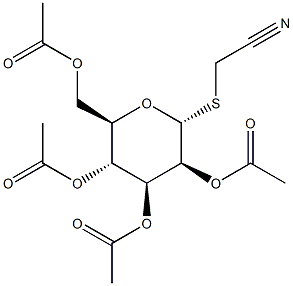 2-[(2,3,4,6-Tetra-O-acetyl-alpha-D-mannopyranosyl)thio]acetonitrile 구조식 이미지