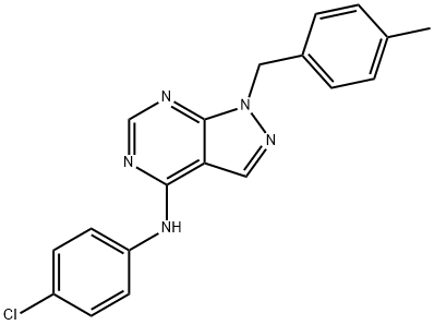 N-(4-chlorophenyl)-1-(4-methylbenzyl)-1H-pyrazolo[3,4-d]pyrimidin-4-amine Structure