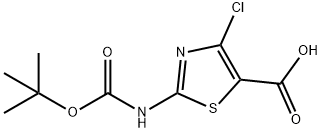 2-Amino-4-chloro-1,3-thiazole-5-carboxylicacid,2-BOCprotected Structure