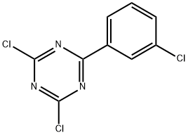 1,3,5-Triazine, 2,4-dichloro-6-(3-chlorophenyl)-
 구조식 이미지