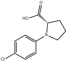 (S)-1-(4-chlorophenyl)pyrrolidine-2-carboxylic acid 구조식 이미지