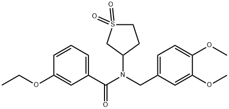 N-(3,4-dimethoxybenzyl)-N-(1,1-dioxidotetrahydro-3-thienyl)-3-ethoxybenzamide 구조식 이미지