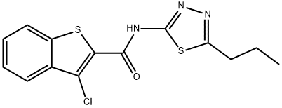 3-chloro-N-(5-propyl-1,3,4-thiadiazol-2-yl)-1-benzothiophene-2-carboxamide Structure