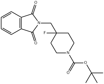 tert-butyl 4-((1,3-dioxoisoindolin-2-yl)methyl)-4-fluoropiperidine-1-carboxylate Structure