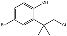 4-bromo-2-(1-chloro-2-methylpropan-2-yl)phenol Structure