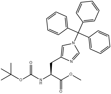 N-Boc-1-trityl-L-histidine Methyl Ester 구조식 이미지