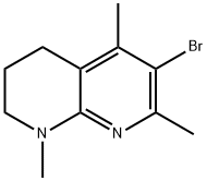 6-Bromo-1,5,7-trimethyl-1,2,3,4-tetrahydro-1,8-naphthyridine 구조식 이미지