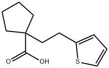 1-(2-(Thiophen-2-yl)ethyl)cyclopentanecarboxylic acid Structure