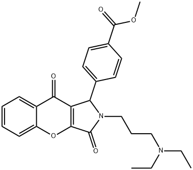 methyl 4-{2-[3-(diethylamino)propyl]-3,9-dioxo-1,2,3,9-tetrahydrochromeno[2,3-c]pyrrol-1-yl}benzoate 구조식 이미지