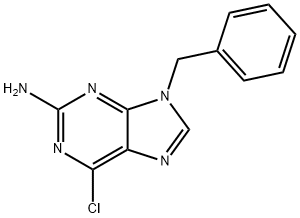 9-benzyl-6-chloropurin-2-amine 구조식 이미지