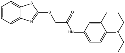 2-(1,3-benzothiazol-2-ylsulfanyl)-N-[4-(diethylamino)-3-methylphenyl]acetamide Structure