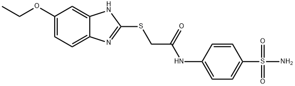 2-[(5-ethoxy-1H-benzimidazol-2-yl)sulfanyl]-N-(4-sulfamoylphenyl)acetamide Structure