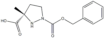1,3-Pyrazolidinedicarboxylic acid, 3-methyl 1-(phenylmethyl) ester, (3S)- 구조식 이미지