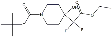tert-butyl 4-(2-ethoxy-1,1-difluoro-2-oxoethyl)-4-hydroxypiperidine-1-carboxylate 구조식 이미지