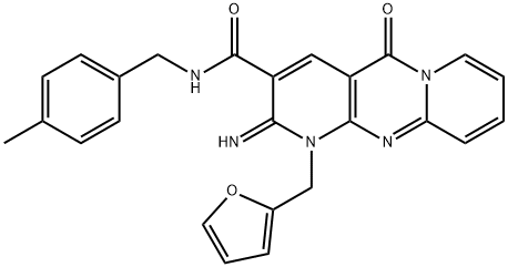 1-(2-furylmethyl)-2-imino-N-(4-methylbenzyl)-5-oxo-1,5-dihydro-2H-dipyrido[1,2-a:2,3-d]pyrimidine-3-carboxamide Structure
