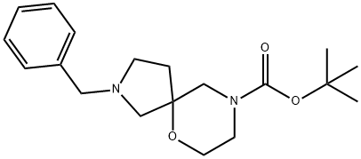 tert-butyl 2-benzyl-6-oxa-2,9-diazaspiro[4.5]decane-9-carboxylate Structure