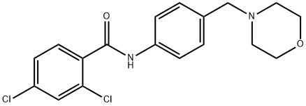 2,4-dichloro-N-[4-(morpholin-4-ylmethyl)phenyl]benzamide 구조식 이미지