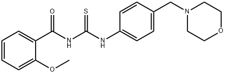 2-methoxy-N-{[4-(morpholin-4-ylmethyl)phenyl]carbamothioyl}benzamide 구조식 이미지