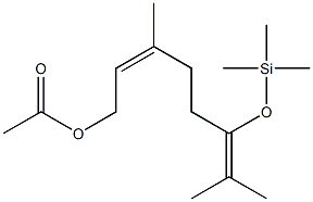 2,6-Octadien-1-ol, 3,7-dimethyl-6-[(trimethylsilyl)oxy]-, acetate, (Z)- 구조식 이미지