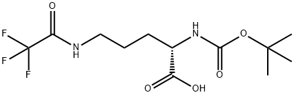 N2-[(1,1-Dimethylethoxy)carbonyl]-N5-(2,2,2-trifluoroacetyl)-L-ornithine 구조식 이미지