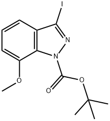 tert-Butyl 3-iodo-7-methoxy-1H-indazole-1-carboxylate Structure