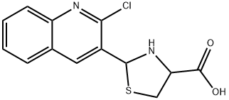 2-(2-chloroquinolin-3-yl)thiazolidine-4-carboxylic acid 구조식 이미지