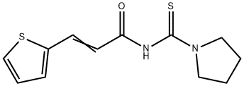 (2E)-N-(pyrrolidin-1-ylcarbonothioyl)-3-(thiophen-2-yl)prop-2-enamide 구조식 이미지
