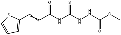 methyl 2-({[3-(2-thienyl)acryloyl]amino}carbothioyl)hydrazinecarboxylate 구조식 이미지