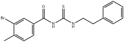 3-bromo-4-methyl-N-[(2-phenylethyl)carbamothioyl]benzamide Structure
