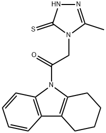 2-(3-methyl-5-sulfanyl-4H-1,2,4-triazol-4-yl)-1-(1,2,3,4-tetrahydro-9H-carbazol-9-yl)ethanone Structure