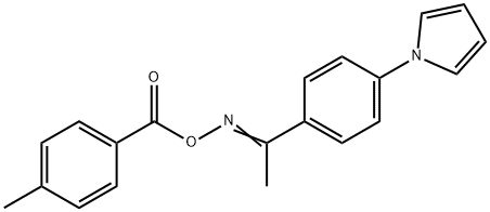 (E)-1-(4-(1H-pyrrol-1-yl)phenyl)ethanone O-(4-methylbenzoyl) oxime 구조식 이미지