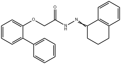 2-(2-biphenylyloxy)-N'-(3,4-dihydro-1(2H)-naphthalenylidene)acetohydrazide 구조식 이미지