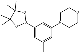 4-[3-methyl-5-(4,4,5,5-tetramethyl-1,3,2-dioxaborolan-2-yl)phenyl]morpholine 구조식 이미지